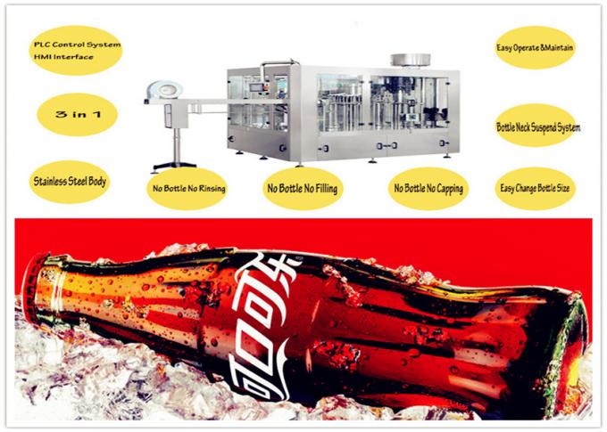 플라스틱 병을 위한 쉬운 가동 SUS304 탄산 음료 충전물 기계 0